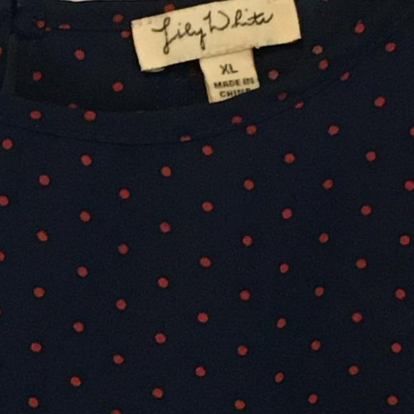 Lily White red polka dot short sleeve size xlarge - Picture 3 of 3